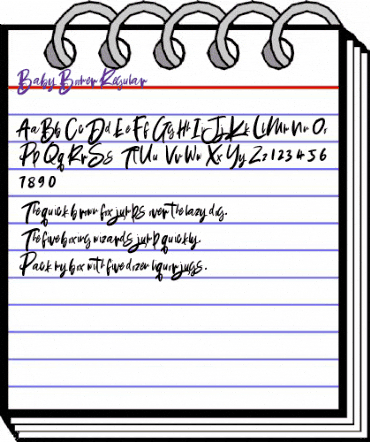 Baby Boomer Regular animated font preview Baby Boomer Regular animated font preview