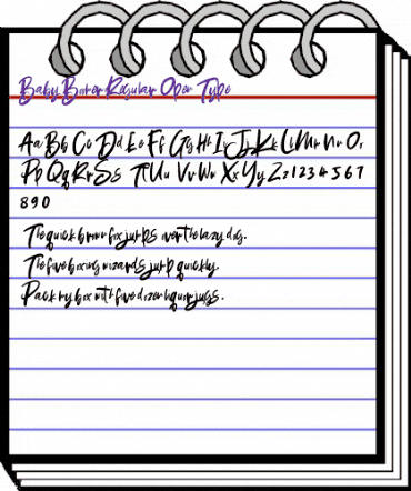 Baby Boomer Regular animated font preview Baby Boomer Regular animated font preview