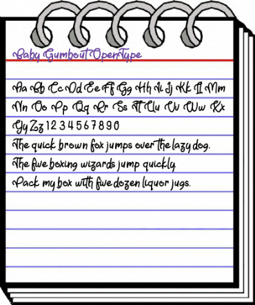 Baby Gumbout Regular animated font preview Baby Gumbout Regular animated font preview