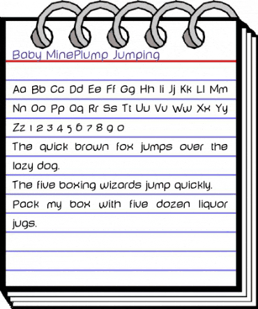 Baby MinePlump Jumping Regular animated font preview Baby MinePlump Jumping Regular animated font preview