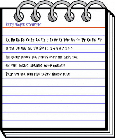 Baby World Regular animated font preview