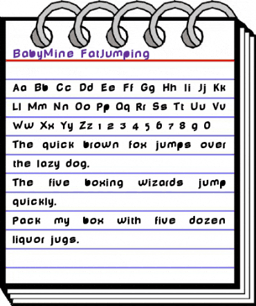 BabyMine FatJumping animated font preview