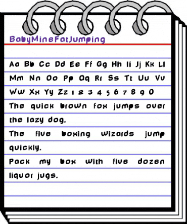 BabyMine Medium animated font preview