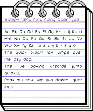 BabyMine PlumpJumping animated font preview BabyMine PlumpJumping animated font preview