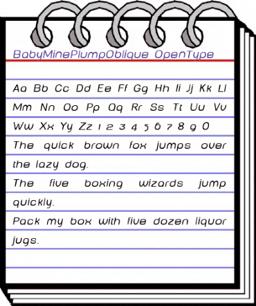 BabyMine PlumpOblique animated font preview BabyMine PlumpOblique animated font preview