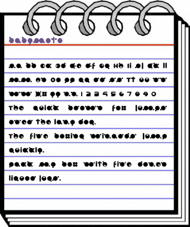 Babymoto Normal animated font preview Babymoto Normal animated font preview