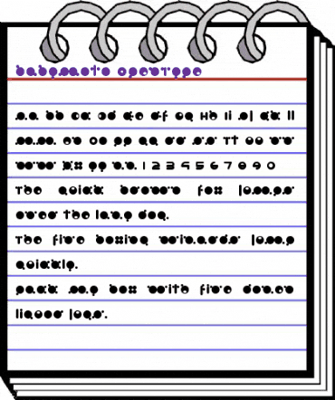 Babymoto Normal animated font preview Babymoto Normal animated font preview