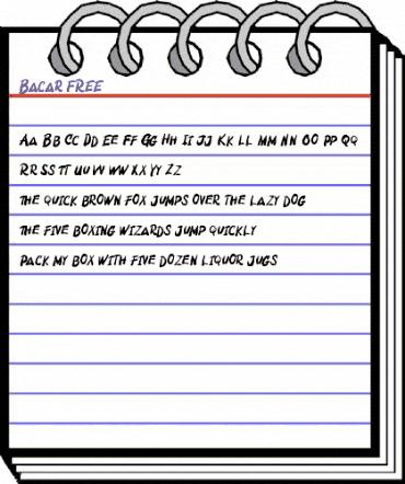 Bacar FREE Regular animated font preview Bacar FREE Regular animated font preview