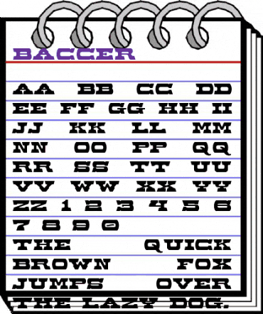 Baccer Regular animated font preview