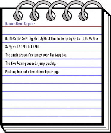 Baccus Bevel Regular animated font preview Baccus Bevel Regular animated font preview