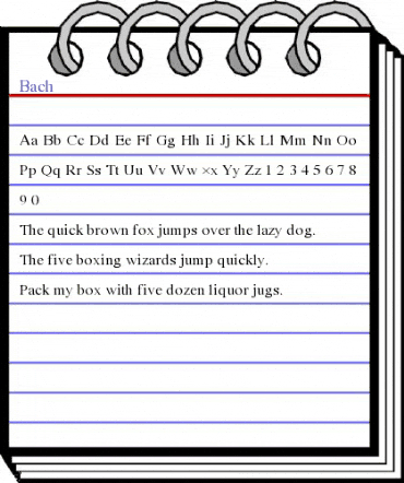 Bach Regular animated font preview Bach Regular animated font preview