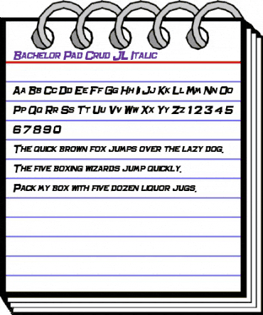 Bachelor Pad Crud JL Italic animated font preview Bachelor Pad Crud JL Italic animated font preview