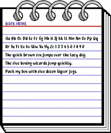 BACK HOME Regular animated font preview BACK HOME Regular animated font preview