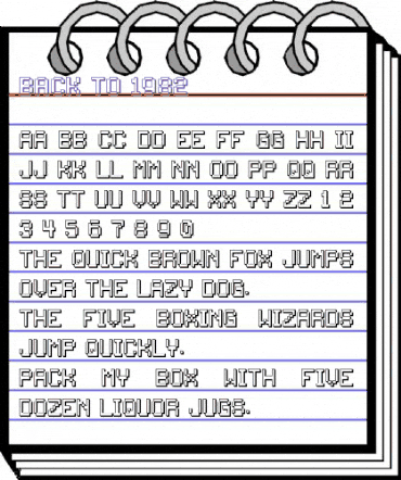 Back to 1982 Regular animated font preview Back to 1982 Regular animated font preview