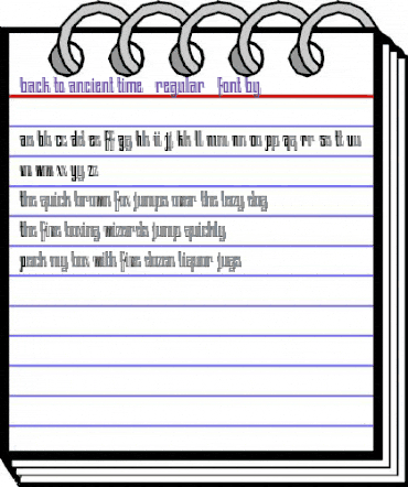 BACK TO ANCIENT TIME Regular animated font preview BACK TO ANCIENT TIME Regular animated font preview