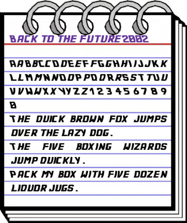 Back to the future 2002 Regular animated font preview Back to the future 2002 Regular animated font preview