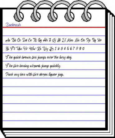 Backrush Regular animated font preview Backrush Regular animated font preview