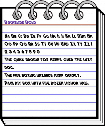Backslide Regular animated font preview