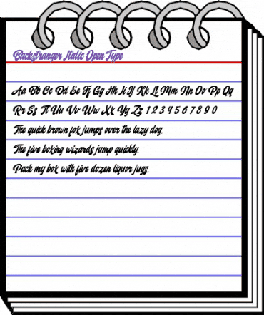 Backstranger Italic animated font preview Backstranger Italic animated font preview