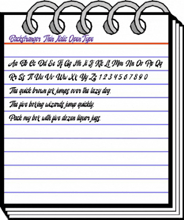 Backstranger Italic animated font preview Backstranger Italic animated font preview