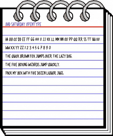 Bad Saturday Regular animated font preview Bad Saturday Regular animated font preview