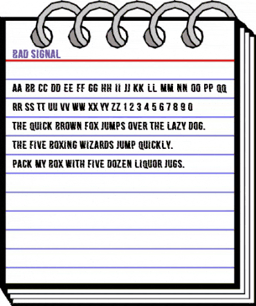 Bad Signal Regular animated font preview Bad Signal Regular animated font preview