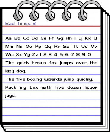 Bad Times 3 Bold animated font preview Bad Times 3 Bold animated font preview
