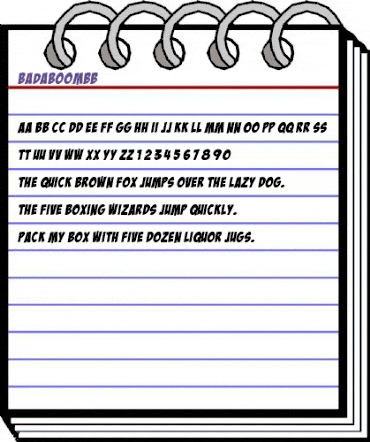 BadaBoom BB Regular animated font preview BadaBoom BB Regular animated font preview