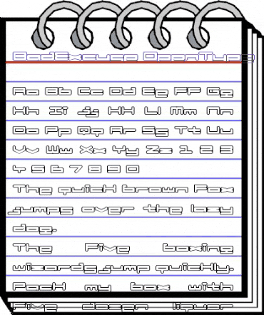BadExcuse Regular animated font preview BadExcuse Regular animated font preview