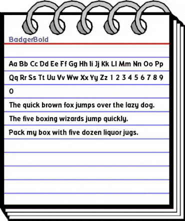 BadgerBold Roman animated font preview BadgerBold Roman animated font preview