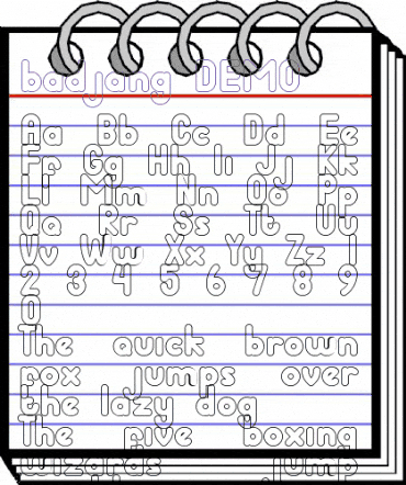 badjang DEMO Regular animated font preview badjang DEMO Regular animated font preview