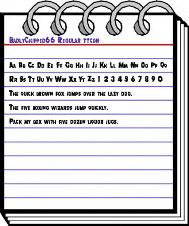 BadlyChipped66 Regular animated font preview BadlyChipped66 Regular animated font preview