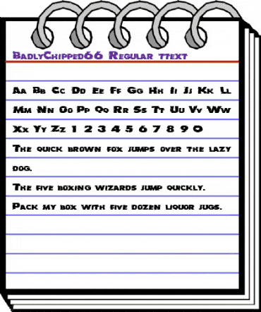 BadlyChipped66 Regular animated font preview BadlyChipped66 Regular animated font preview