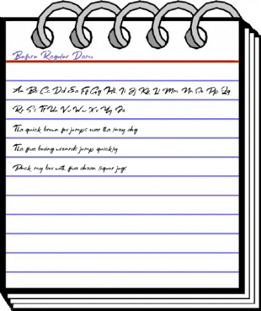 Bafora Demo Regular animated font preview