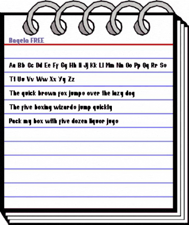 Bagela FREE Regular animated font preview