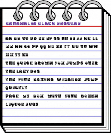 Bahanalia Black Regular animated font preview