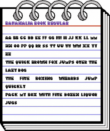 Bahanalia Book Regular animated font preview
