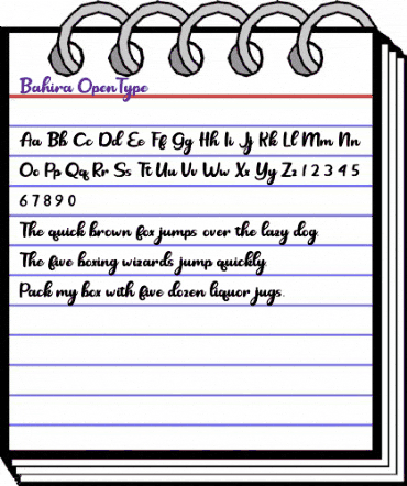 Bahira Regular animated font preview