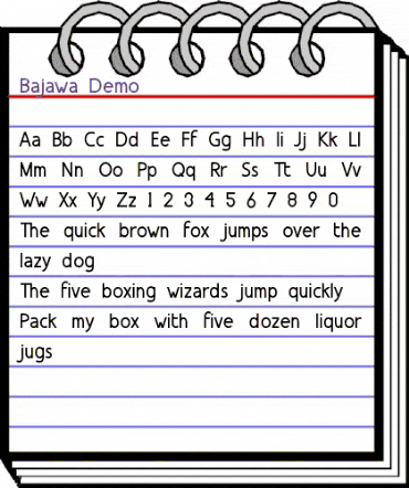 Bajawa Demo Regular animated font preview