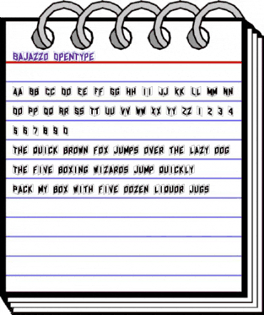 Bajazzo Regular animated font preview