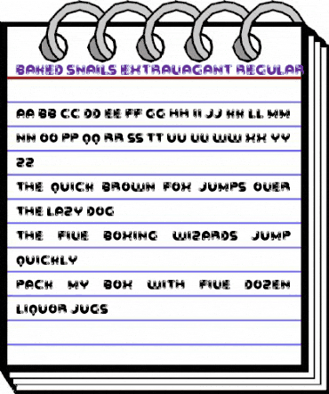 Baked Snails Extravagant Regular animated font preview Baked Snails Extravagant Regular animated font preview