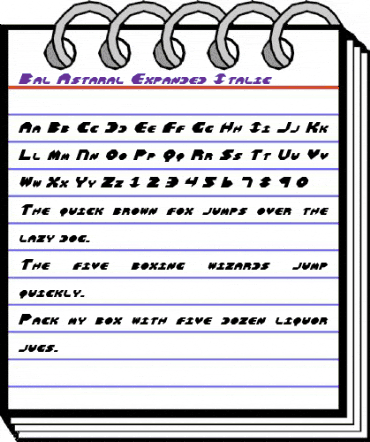 Bal-Astaral Expanded Italic Expanded Italic animated font preview Bal-Astaral Expanded Italic Expanded Italic animated font preview