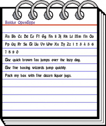 Baldur Regular animated font preview Baldur Regular animated font preview