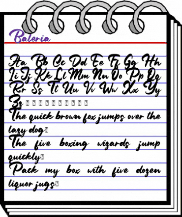 Baleria Regular animated font preview Baleria Regular animated font preview