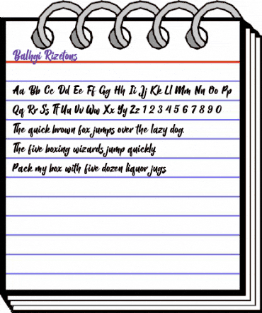 Balhgi Rizetons Regular animated font preview Balhgi Rizetons Regular animated font preview