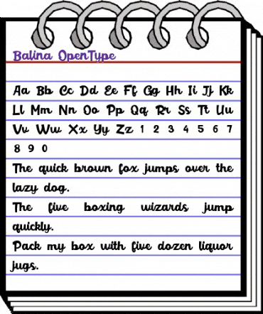 Balina Regular animated font preview