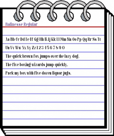 Balinesse Regular animated font preview