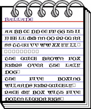 Ballade Regular animated font preview
