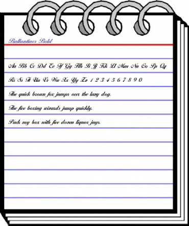 Ballantines Bold animated font preview