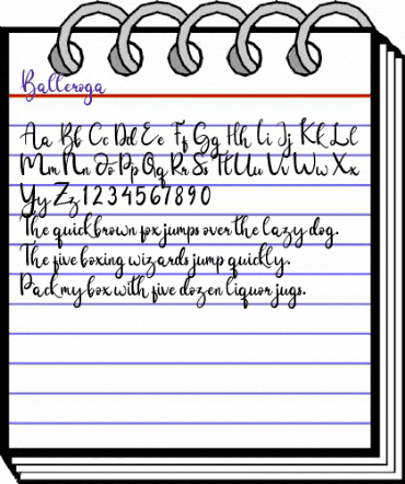 Balleroga Regular animated font preview
